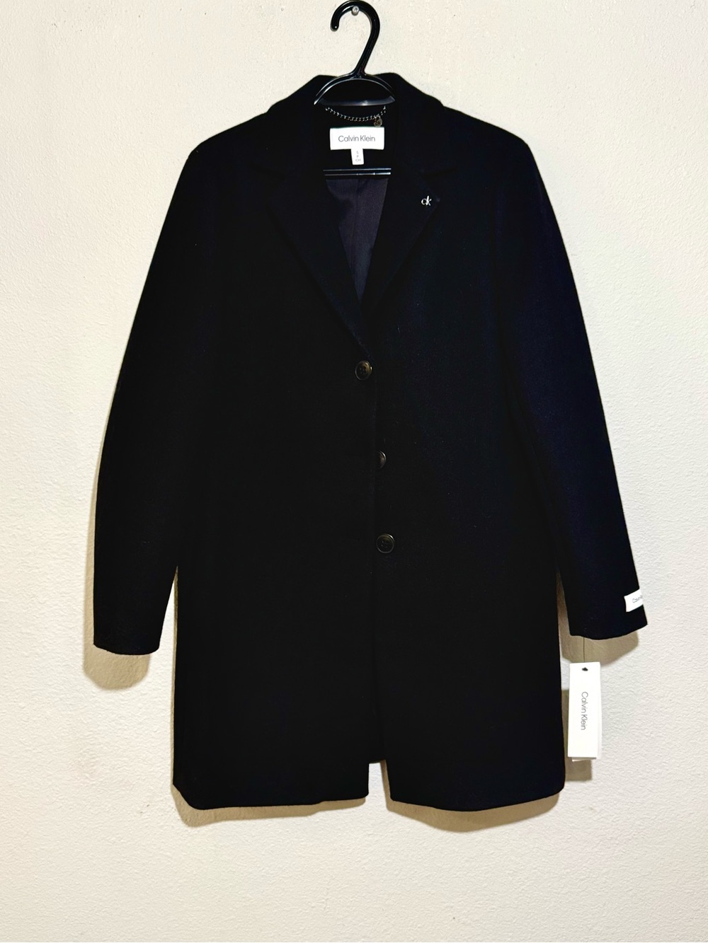 Calvin Klein Single-Breasted Peacoat CW259009 New With Tags (NWT) Women Small S